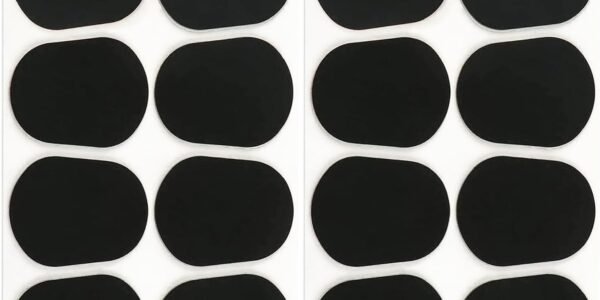 DRERIO 16 Piezas de Parches de Boquilla de 0,8 mm Silicona para Alto y Saxofón Tenor y Clarinete, Negro