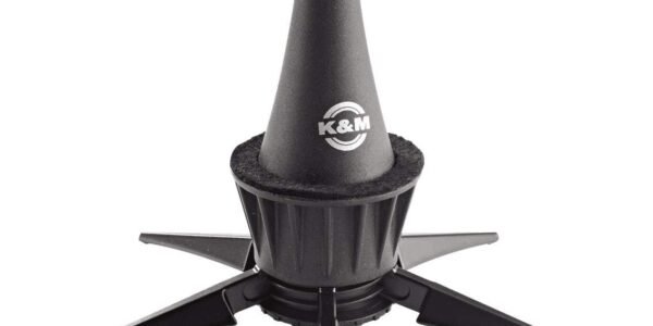 K&M 15229 Soporte para clarinete de plástico negro – para clarinetes en mi bemol – cono corto – transportable en la campana del instrumento