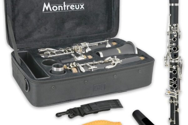 Montreux Student Bb Clarinet Para Principiantes Con Estuche De Transporte Protector Ligero, Boquilla Y Láminas – Resina Abs, 17 Llaves, B Flat