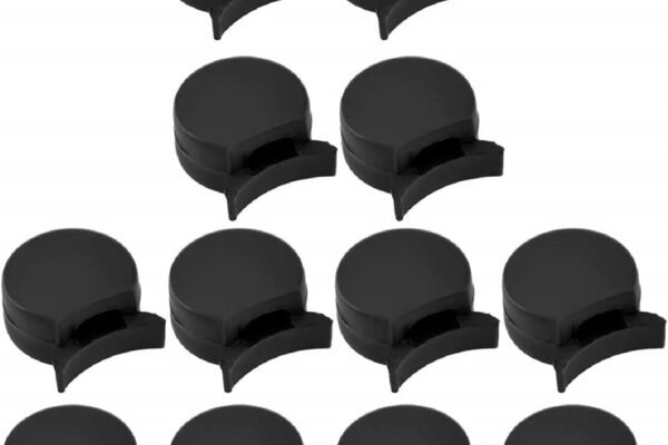 XLKJ 12 Pcs Protector de Dedos para Clarinete, Protectores de Cojín para el Apoyo del Pulgar para Clarinete de Caucho Negro para Instrumentos de Clarinete y Oboe